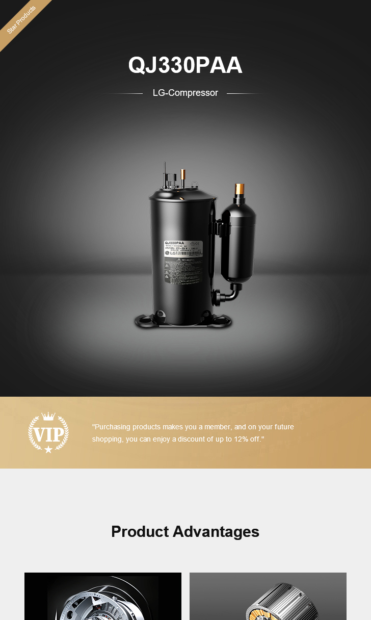 LG Compressor QJ330PAA, technical parameters pdf, structure diagram