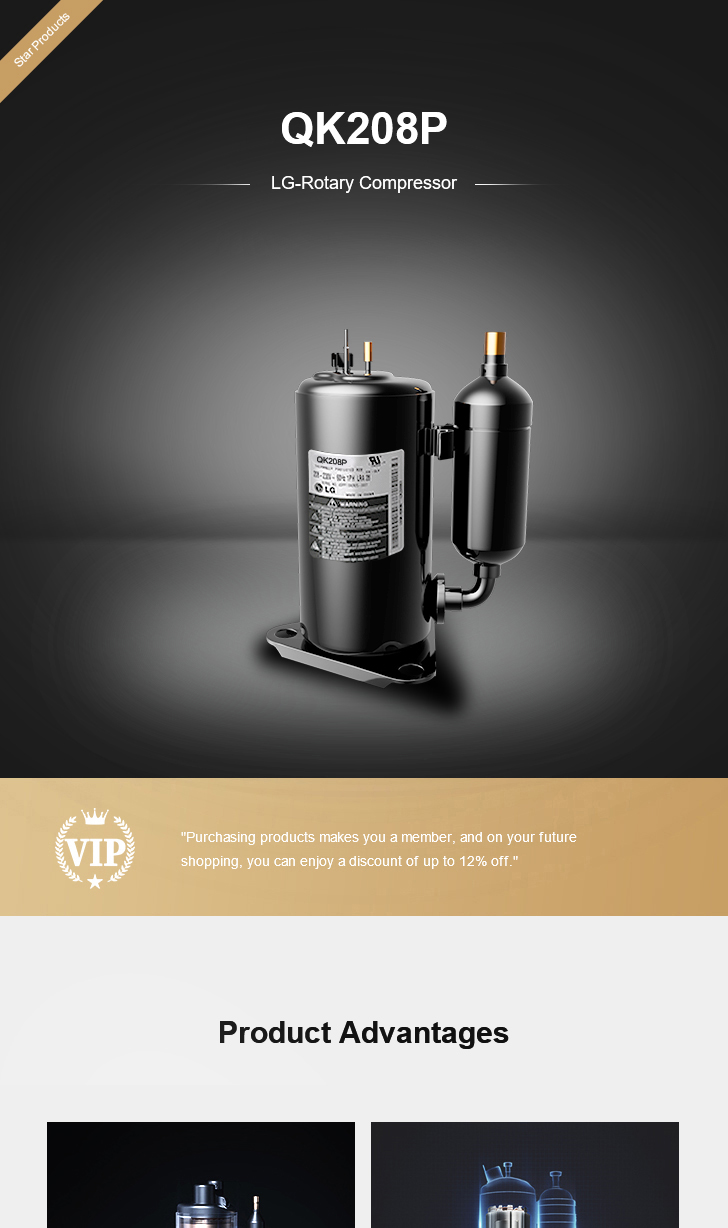 LG Compressor QK208P, technical parameters pdf, structure diagram