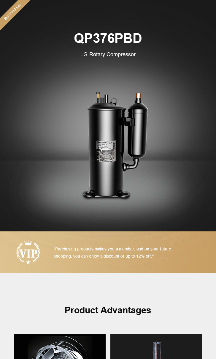 LG Compressor QP376PBD, technical parameters pdf, structure diagram