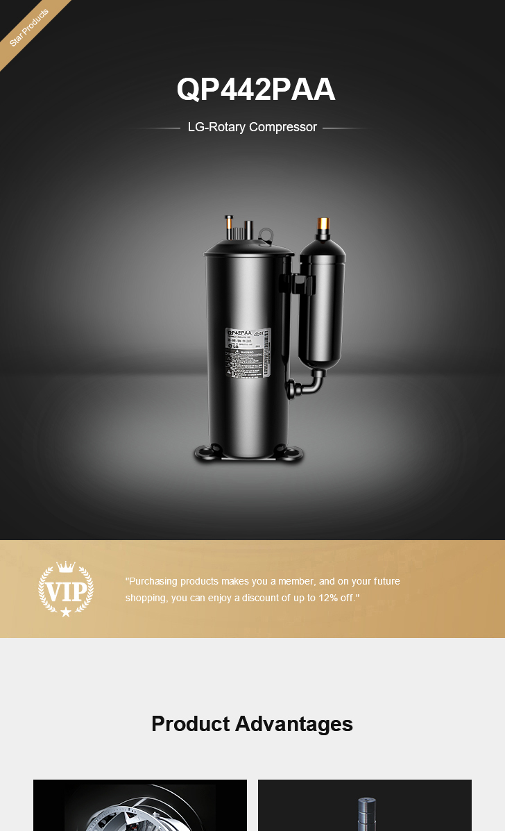 LG Compressor QP442PAA, technical parameters pdf, structure diagram