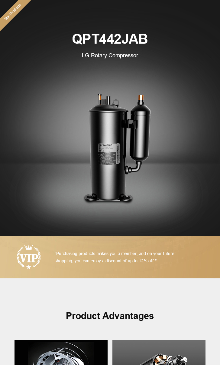 LG Compressor QPT442JAB, technical parameters pdf, structure diagram