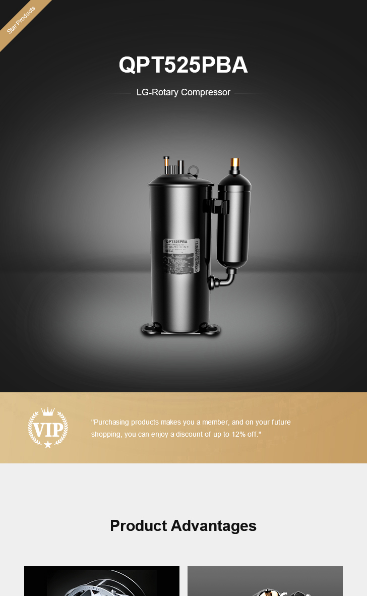 LG Compressor QPT525PBA, technical parameters pdf, structure diagram