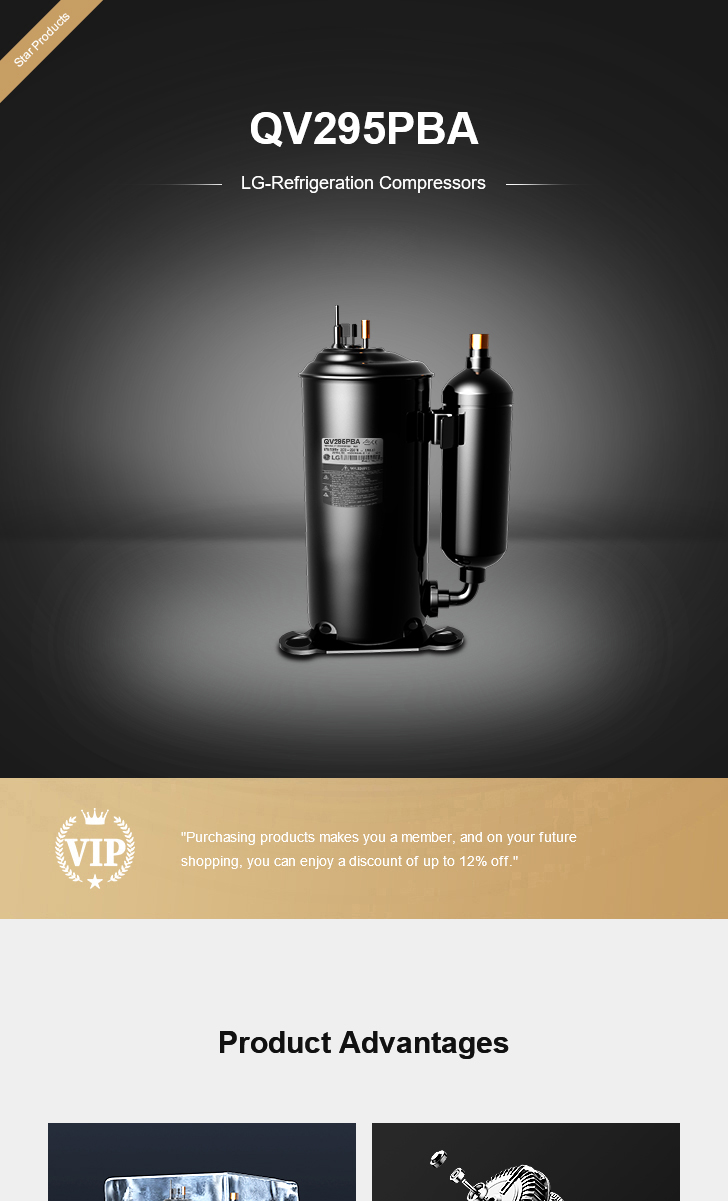 LG Compressor QV295PBA, technical parameters pdf, structure diagram