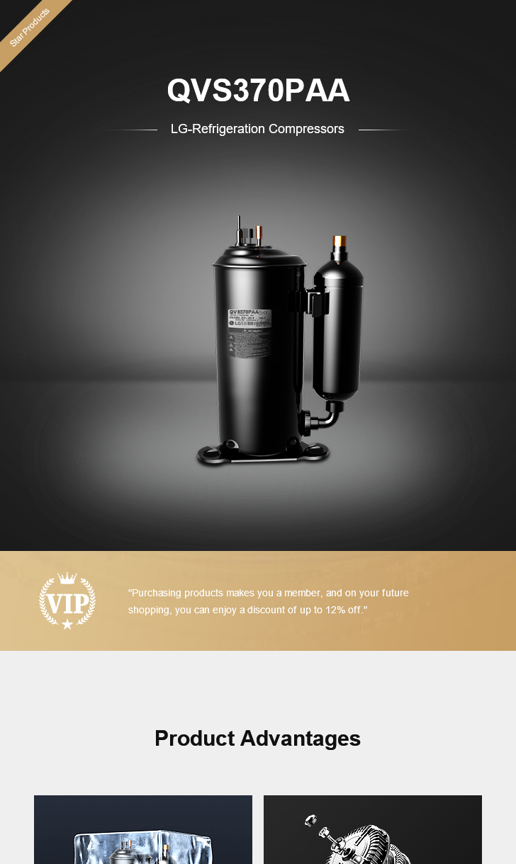 LG Compressor QVS370PAA, technical parameters pdf, structure diagram