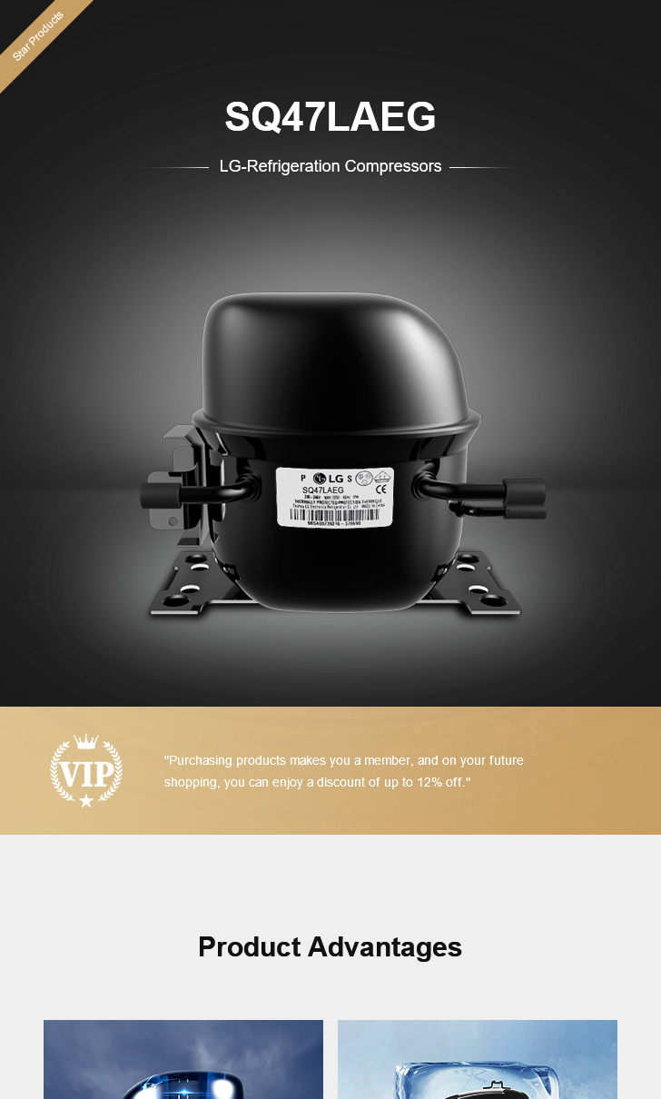 LG Compressor SQ47LAEG, technical parameters pdf, structure diagram