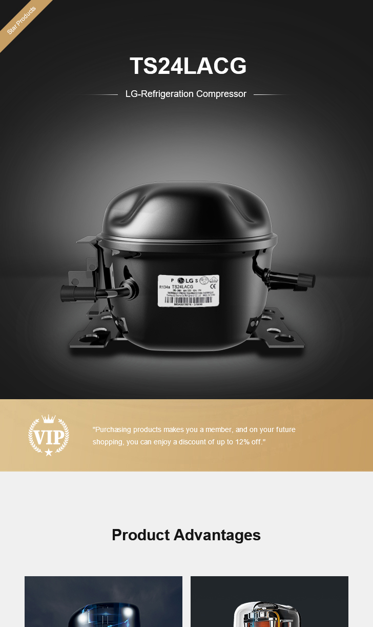 LG Compressor TS24LACG, technical parameters pdf, structure diagram