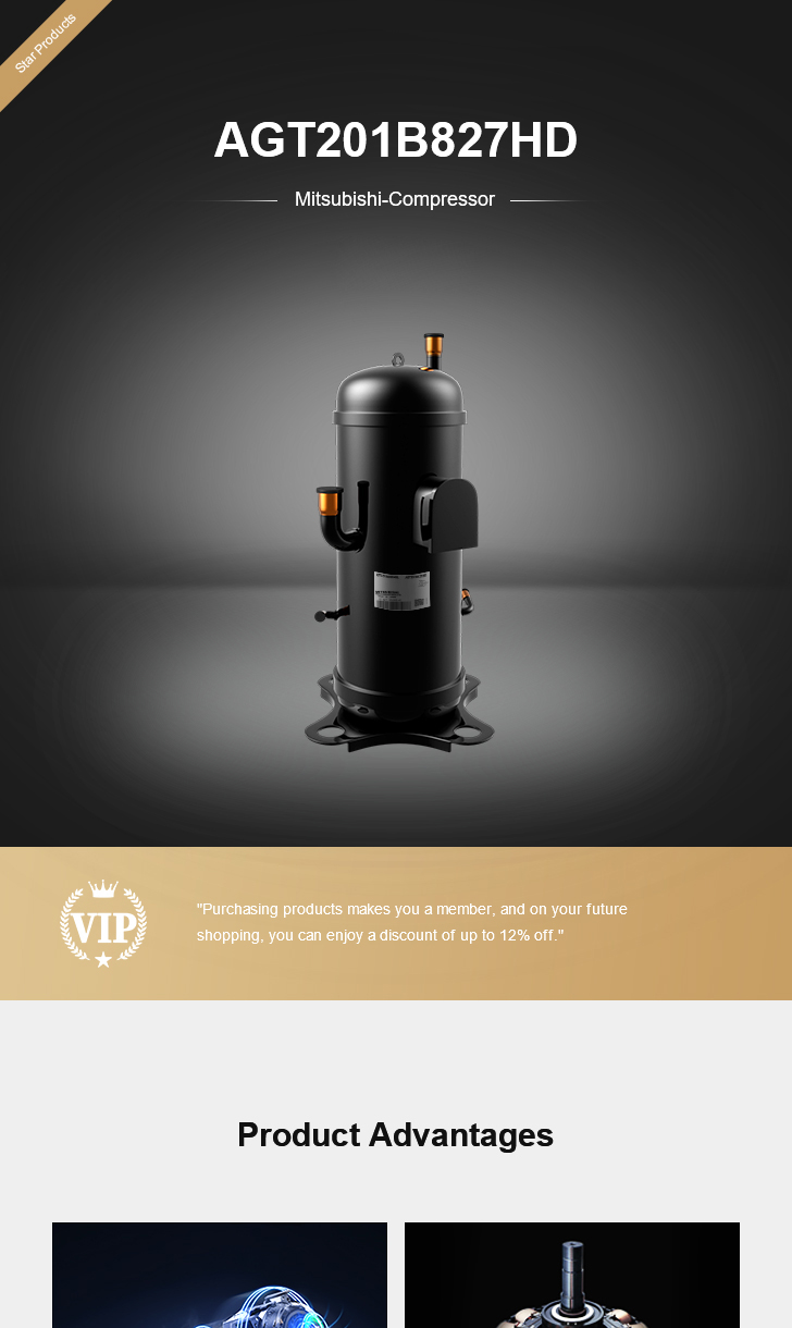 Mitsubishi Compressor AGT201B827HD, technical parameters pdf, structure diagram