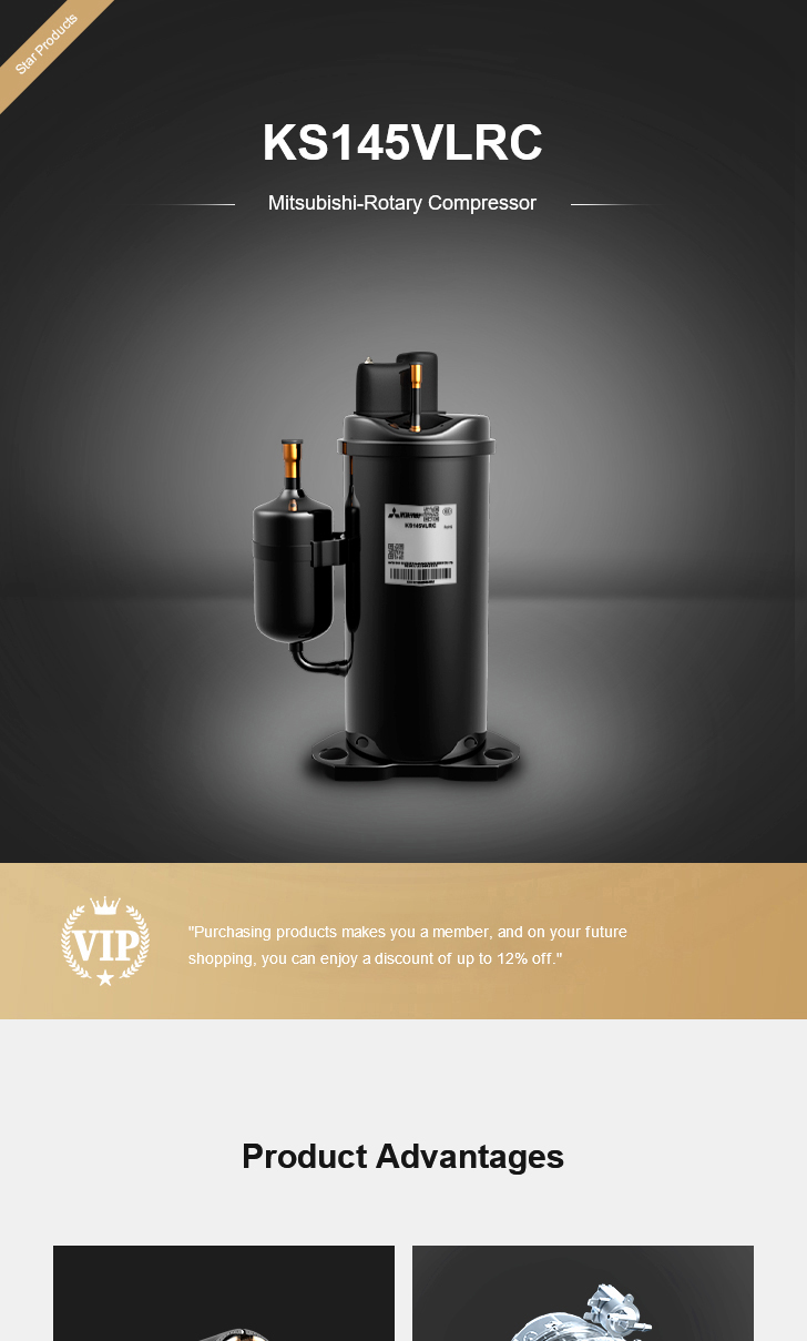 Mitsubishi Compressor KS145VLRC, technical parameters pdf, structure diagram