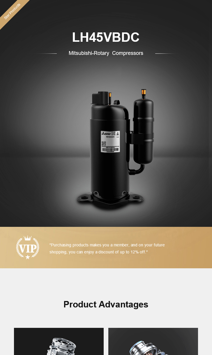 Mitsubishi Compressor LH45VBDC, technical parameters pdf, structure diagram