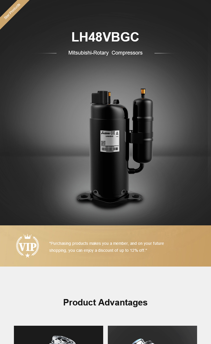 Mitsubishi Compressor LH48VBGC, technical parameters pdf, structure diagram