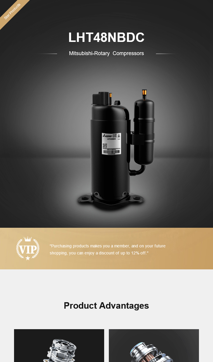 Mitsubishi Compressor LHT48NBDC, technical parameters pdf, structure diagram