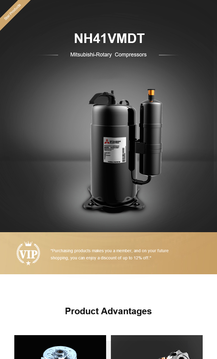 Mitsubishi Compressor NH41VMDT, technical parameters pdf, structure diagram