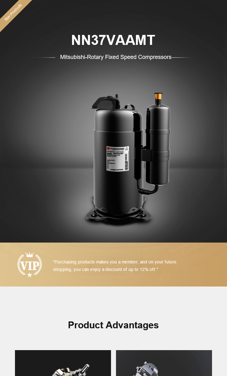 Mitsubishi Compressor NN37VAAMT, technical parameters pdf, structure diagram