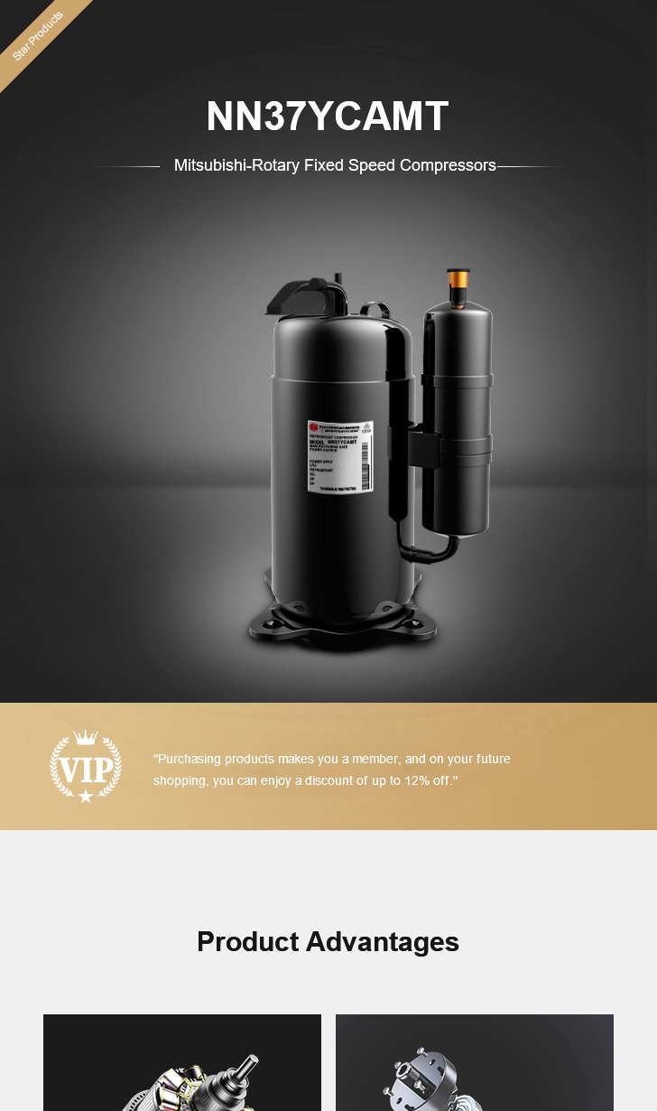 Mitsubishi Compressor NN37YCAMT, technical parameters pdf, structure diagram