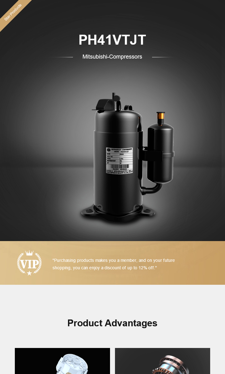 Mitsubishi Compressor PH41VTJT, technical parameters pdf, structure diagram