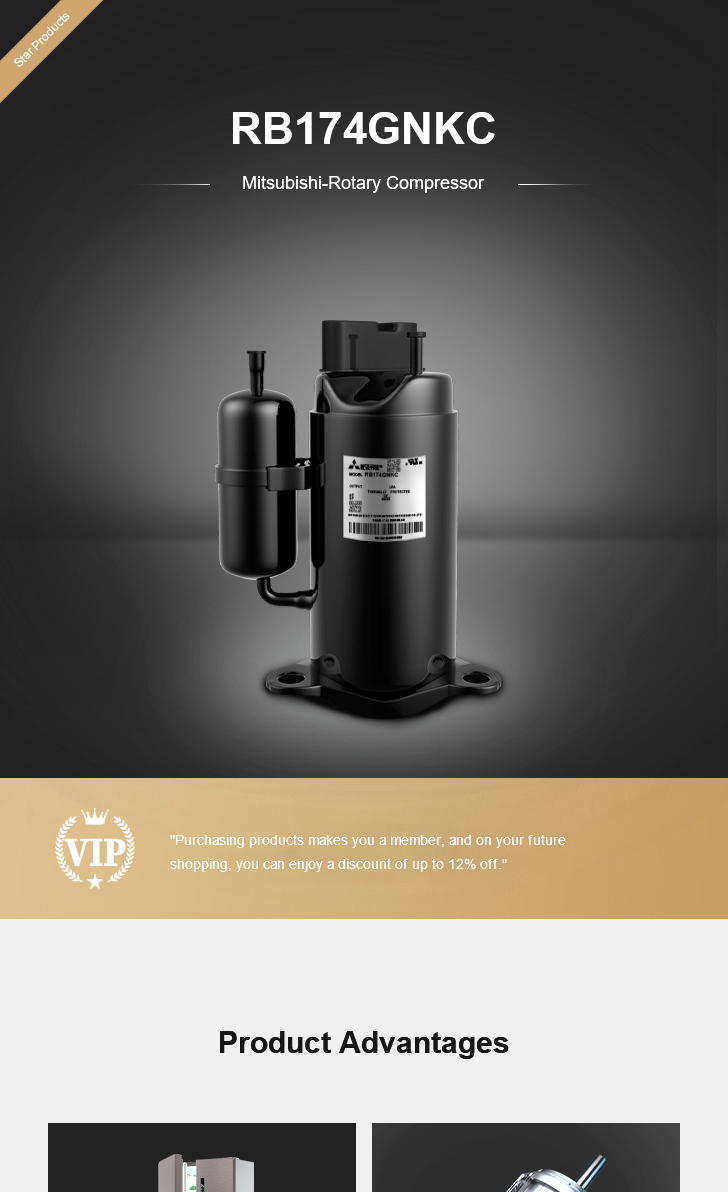 Mitsubishi Compressor RB174GNKC, technical parameters pdf, structure diagram