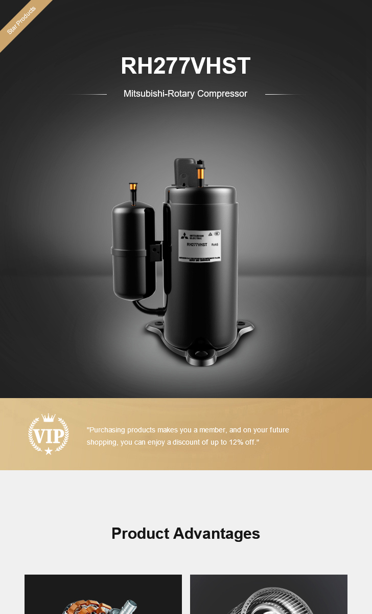 Mitsubishi Compressor RH277VHST, technical parameters pdf, structure diagram