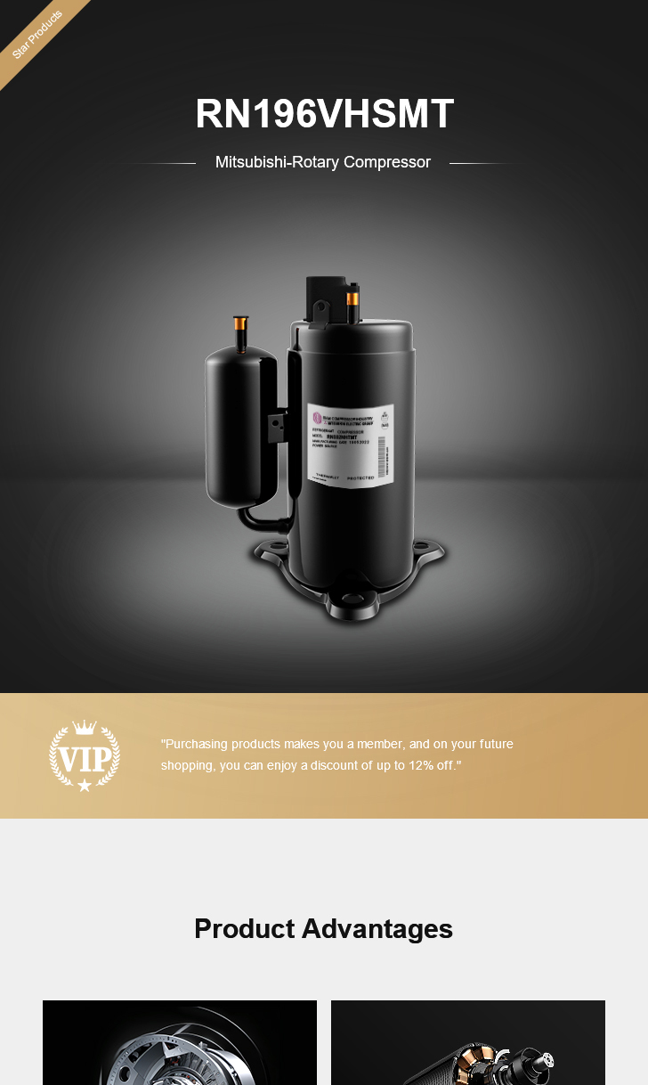 Mitsubishi Compressor RN196VHSMT, technical parameters pdf, structure diagram