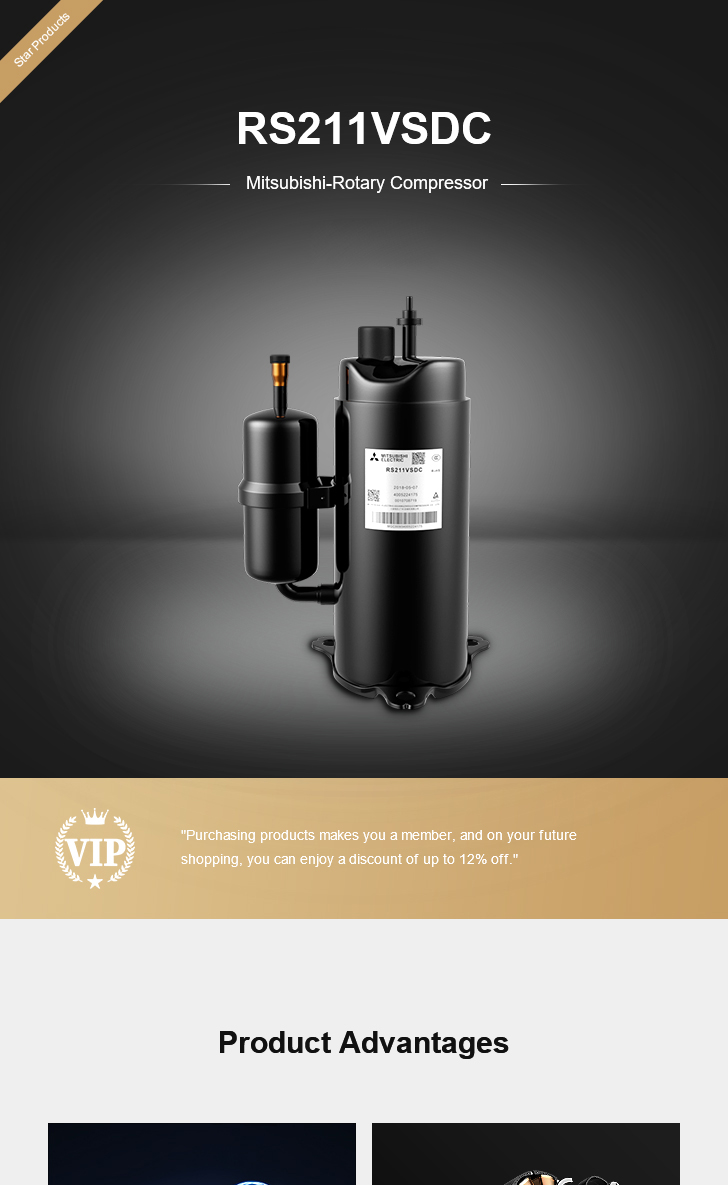 Mitsubishi Compressor RS211VSDC, technical parameters pdf, structure diagram