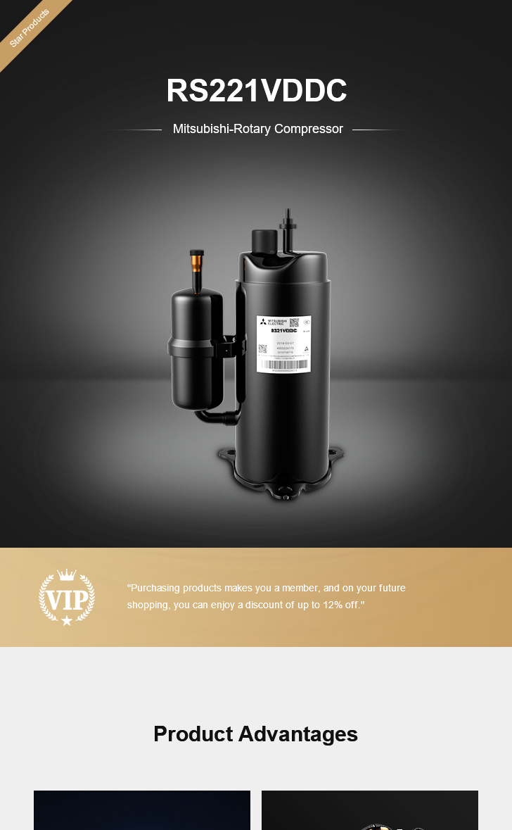 Mitsubishi Compressor RS221VDDC, technical parameters pdf, structure diagram