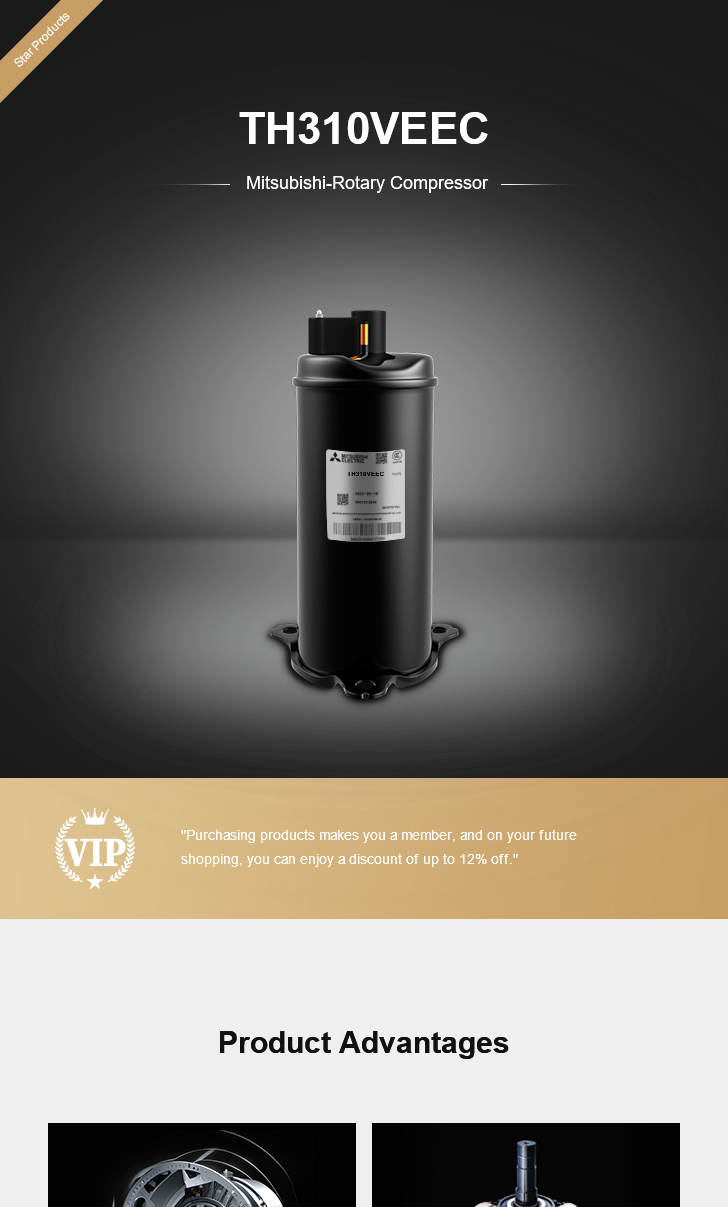 Mitsubishi Compressor TH310VEEC, technical parameters pdf, structure diagram