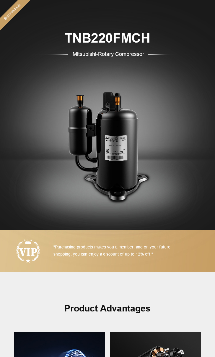 Mitsubishi Compressor TNB220FMCH, technical parameters pdf, structure diagram