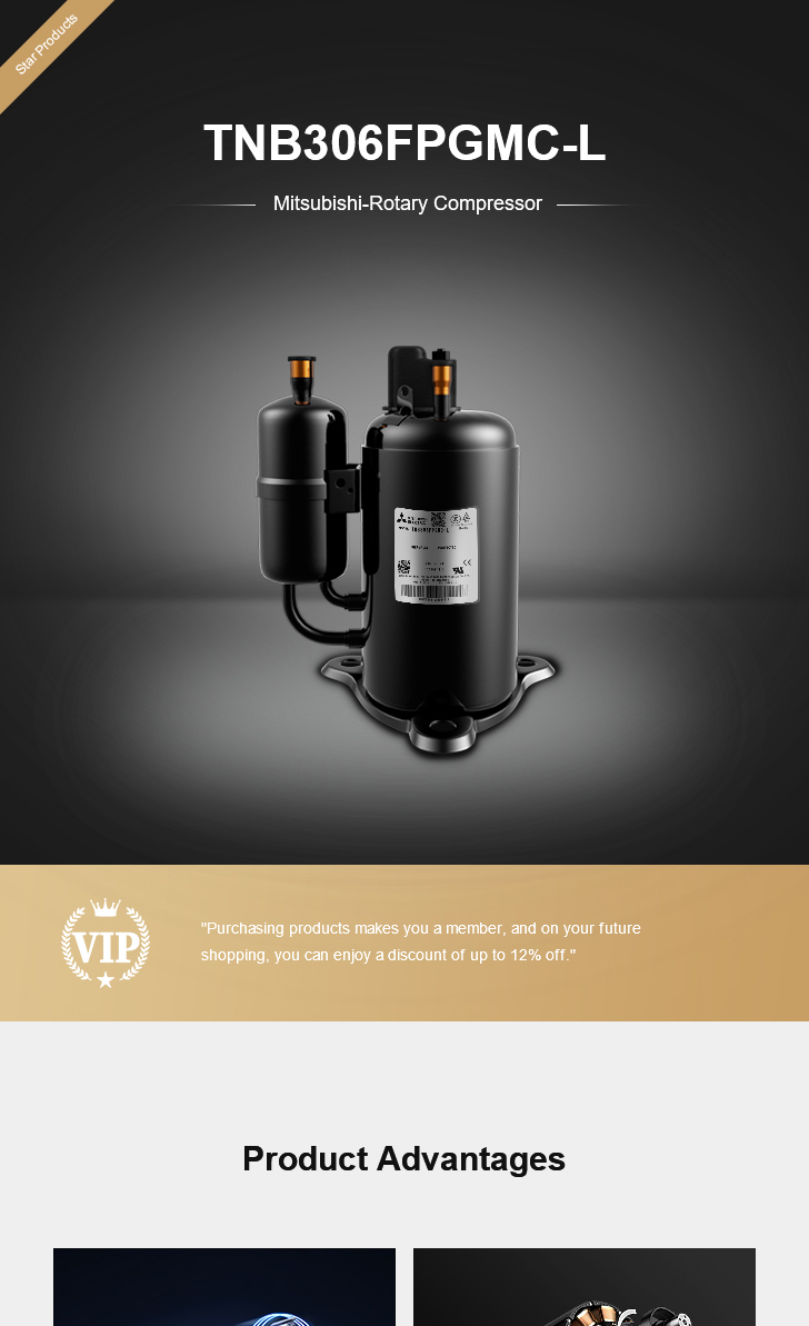 Mitsubishi Compressor TNB306FPGMC-L, technical parameters pdf, structure diagram