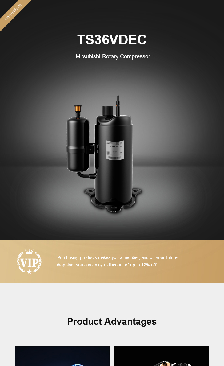 Mitsubishi Compressor TS36VDEC, technical parameters pdf, structure diagram