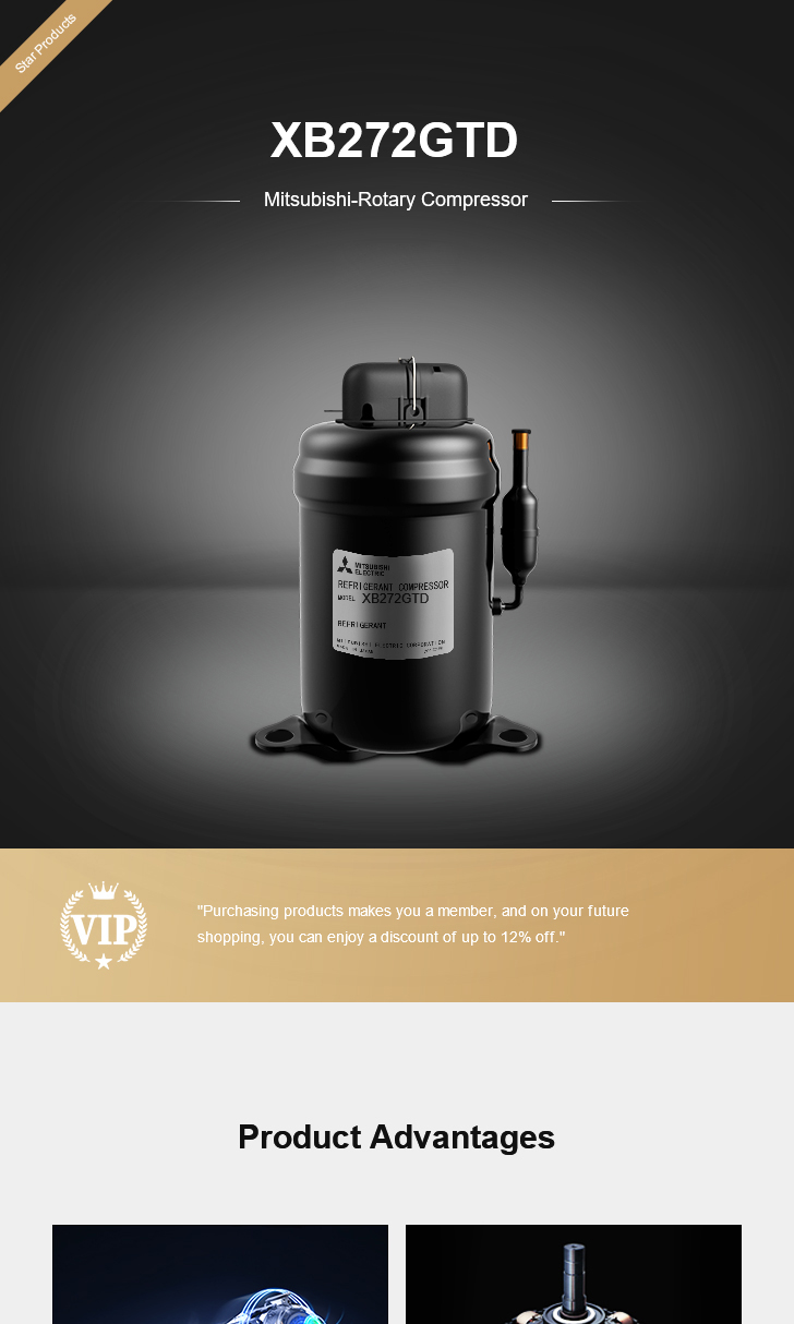 Mitsubishi Compressor XB272GTD, technical parameters pdf, structure diagram