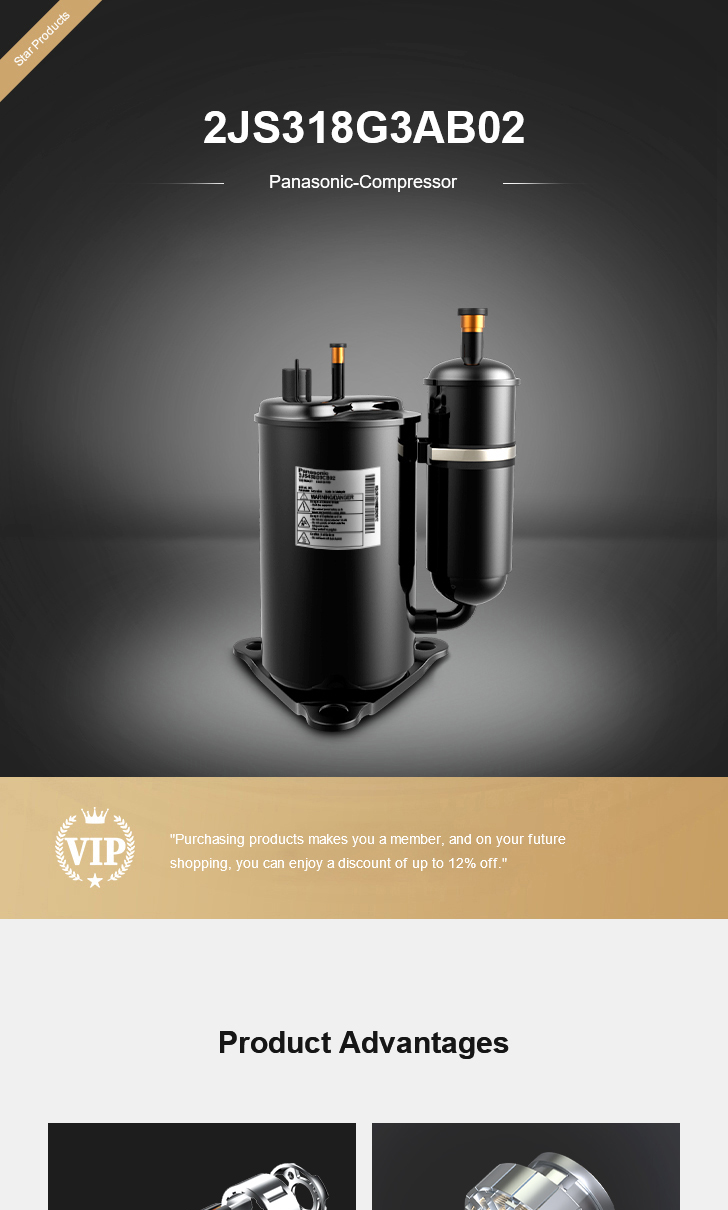 Panasonic Compressor 2JS318G3AB02, technical parameters pdf, structure diagram