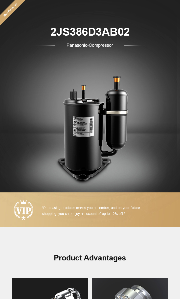 Panasonic Compressor 2JS386D3AB02, technical parameters pdf, structure diagram