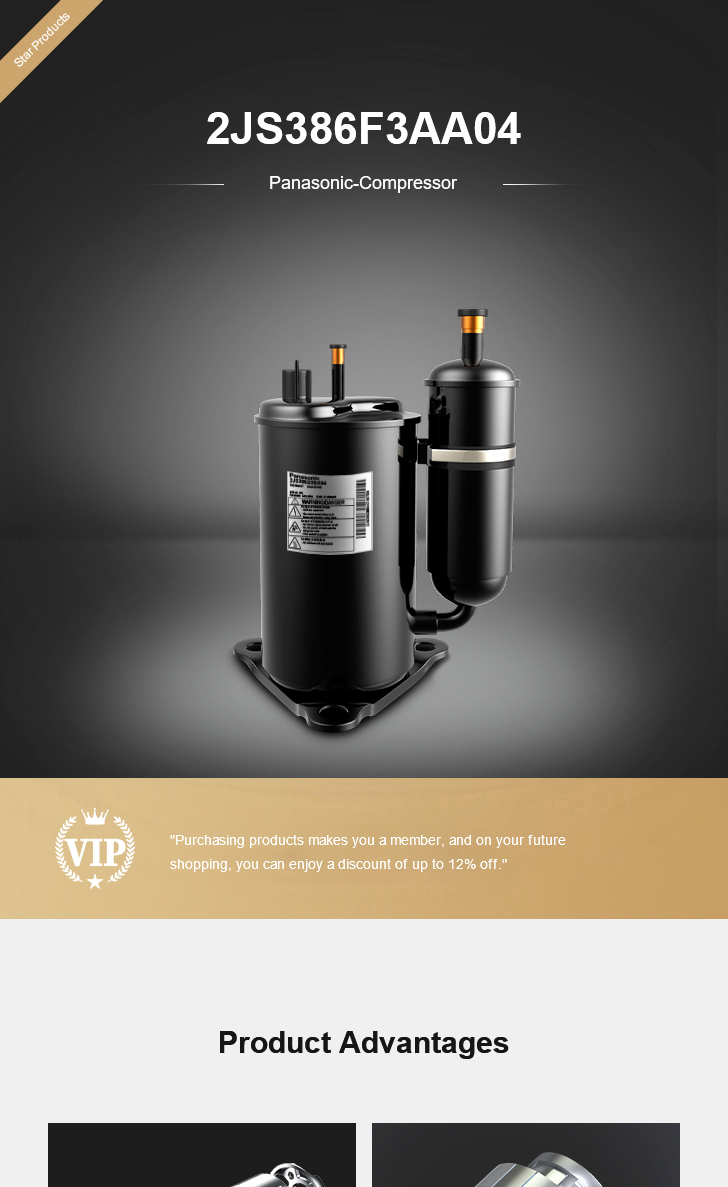 Panasonic Compressor 2JS386F3AA04, technical parameters pdf, structure diagram
