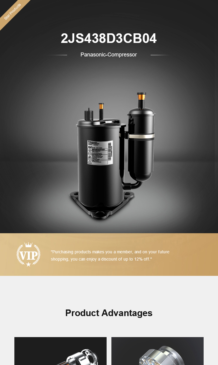 Panasonic Compressor 2JS438D3CB04, technical parameters pdf, structure diagram