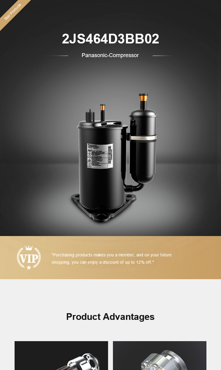 Panasonic Compressor 2JS464D3BB02, technical parameters pdf, structure diagram