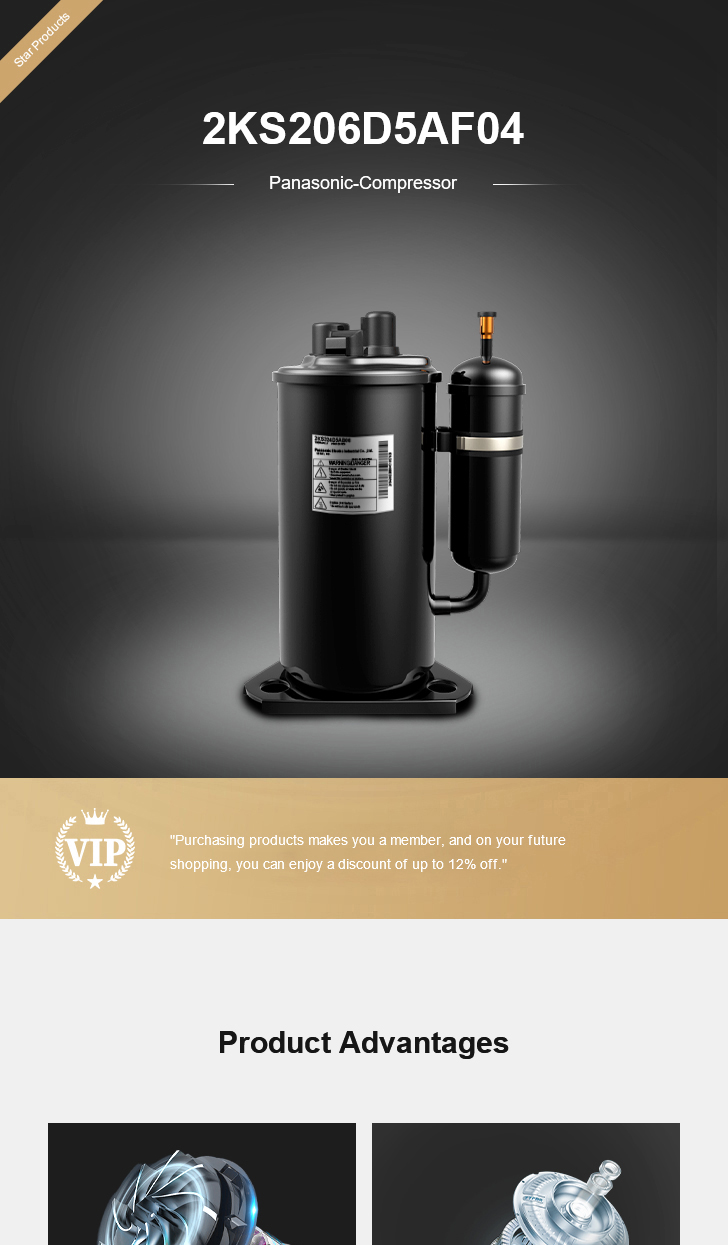 Panasonic Compressor 2KS206D5AF04, technical parameters pdf, structure diagram