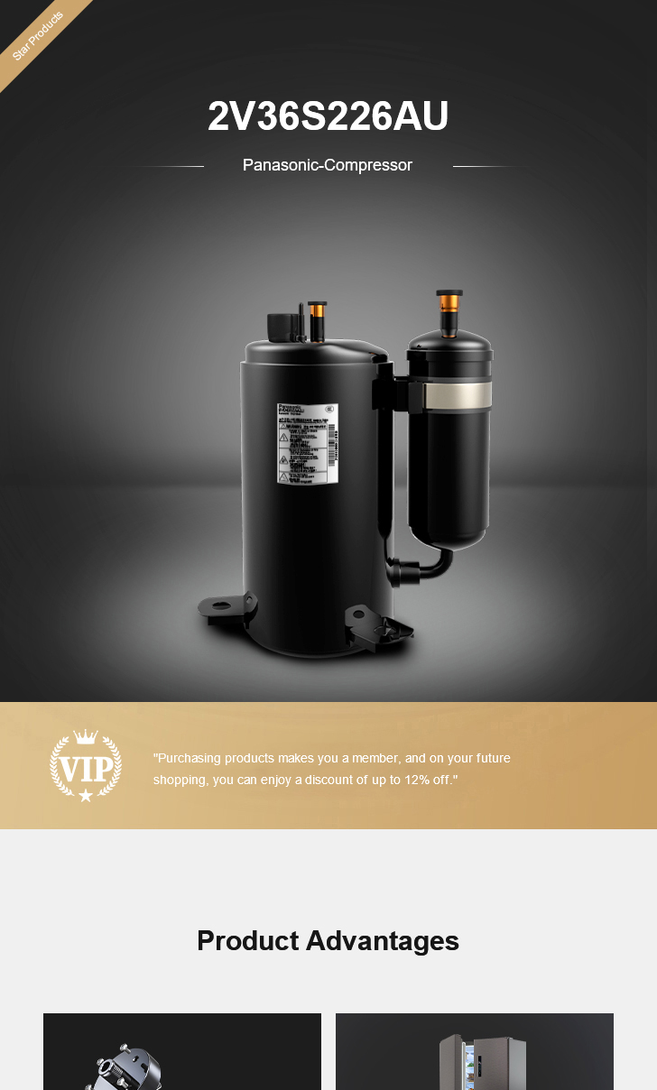 Panasonic Compressor 2V36S226AU, technical parameters pdf, structure diagram