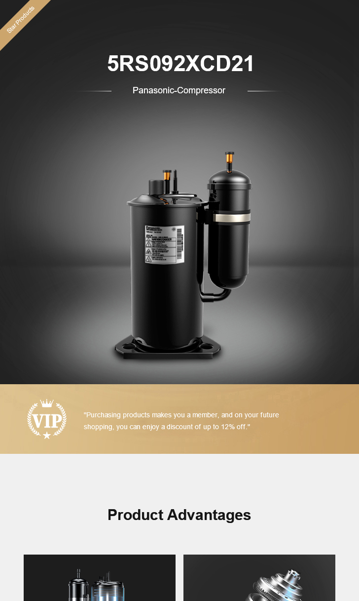 Panasonic Compressor 5RS092XCD21, technical parameters pdf, structure diagram