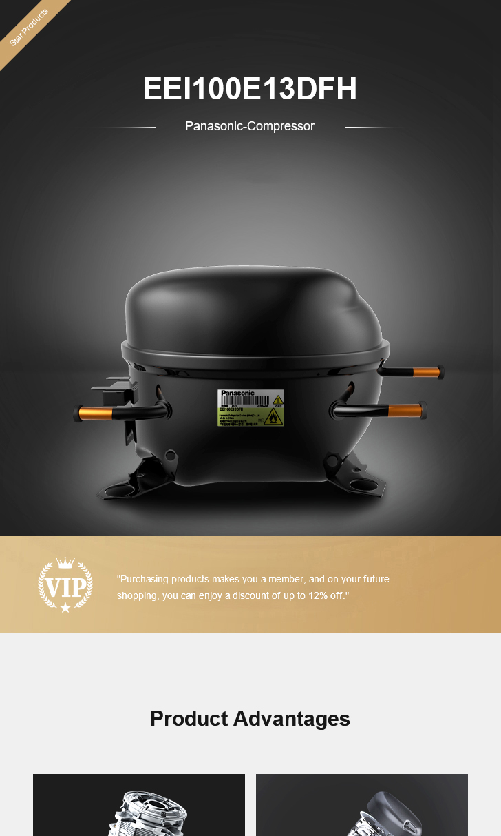 Panasonic Compressor EEI100E13DFH, technical parameters pdf, structure diagram