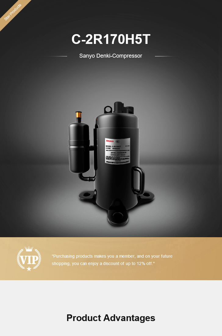 Sanyo Compressor C-2R170H5T, technical parameters pdf, structure diagram