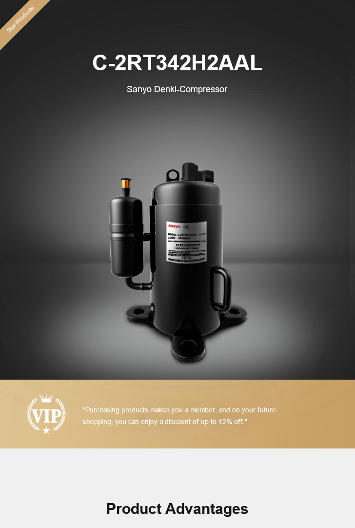 Sanyo Compressor C-2RT342H2AAL, technical parameters pdf, structure diagram