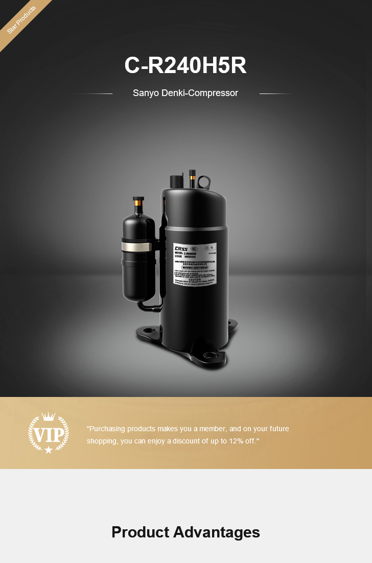 Sanyo Compressor C-R240H5R, technical parameters pdf, structure diagram