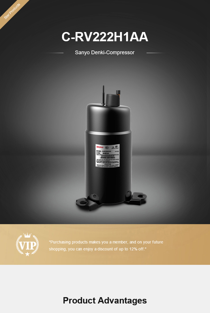 Sanyo Compressor C-RV222H1AA, technical parameters pdf, structure diagram