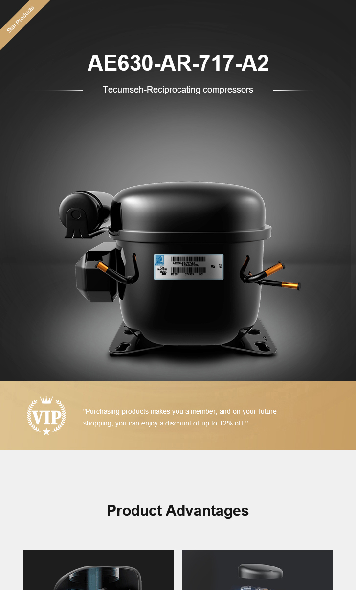 Tecumseh Compressor AE630-AR-717-A2, technical parameters pdf, structure diagram