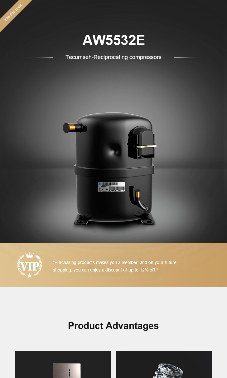 Tecumseh Compressor AW5532E, technical parameters pdf, structure diagram