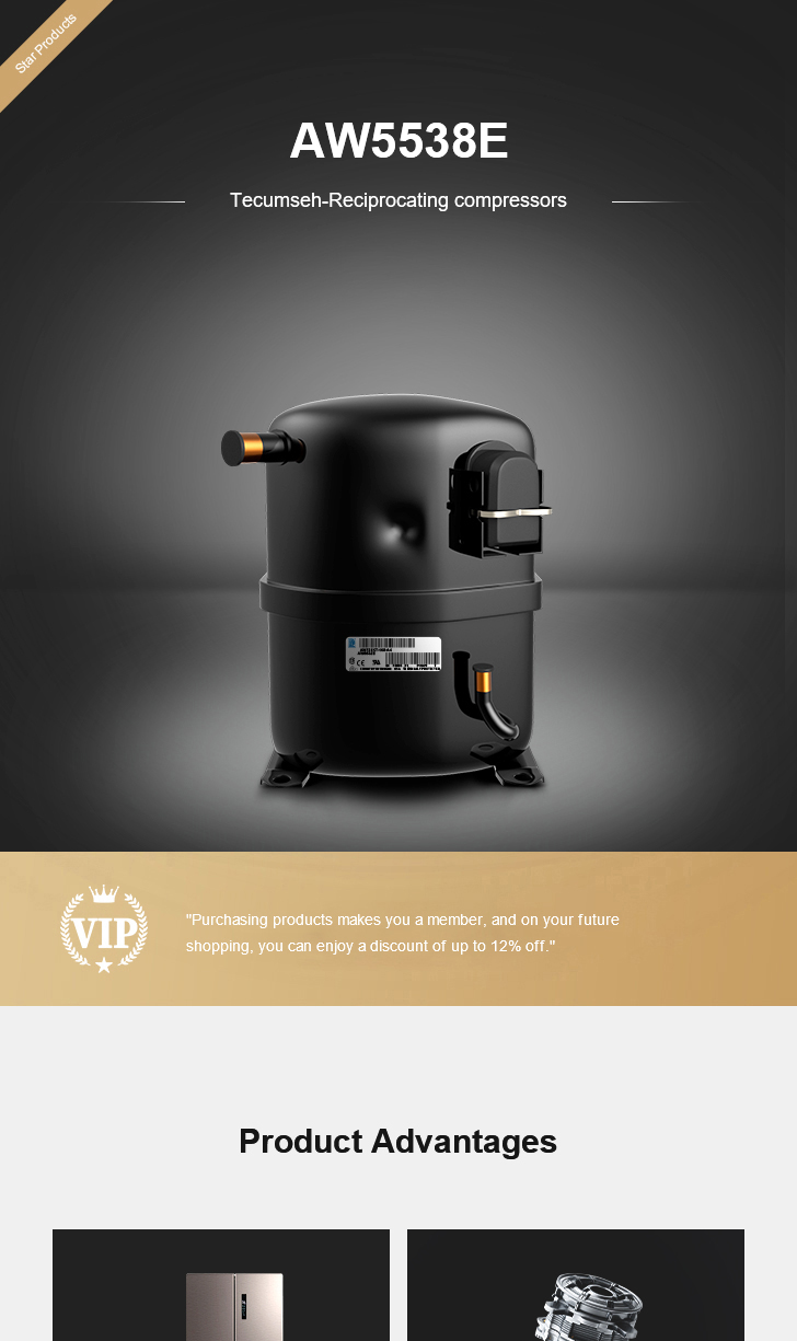 Tecumseh Compressor AW5538E, technical parameters pdf, structure diagram