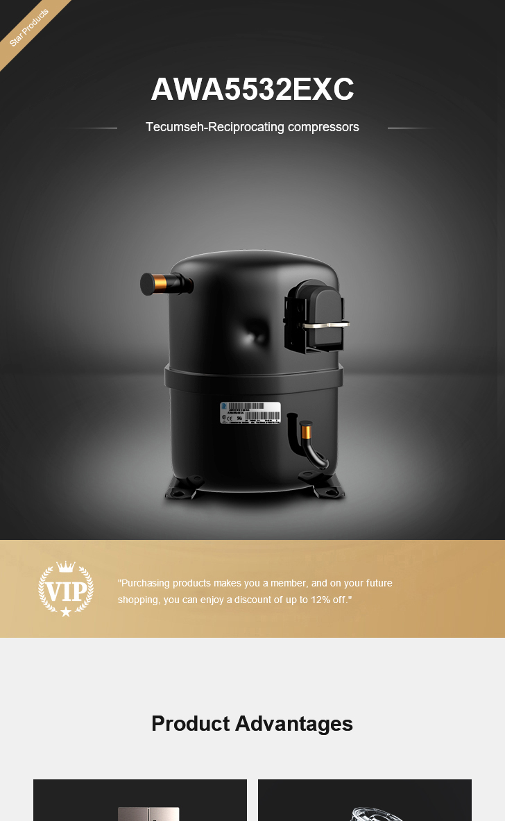 Tecumseh Compressor AWA5532EXC, technical parameters pdf, structure diagram