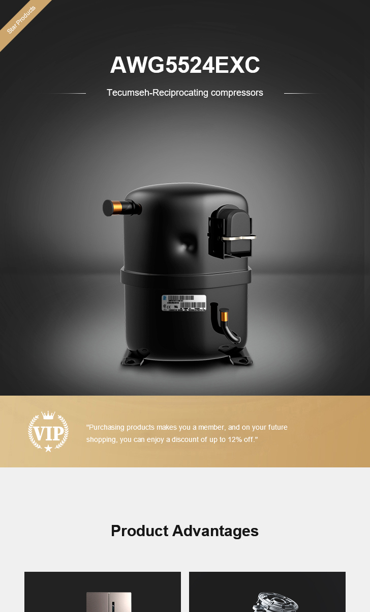 Tecumseh Compressor AWG5524EXC, technical parameters pdf, structure diagram