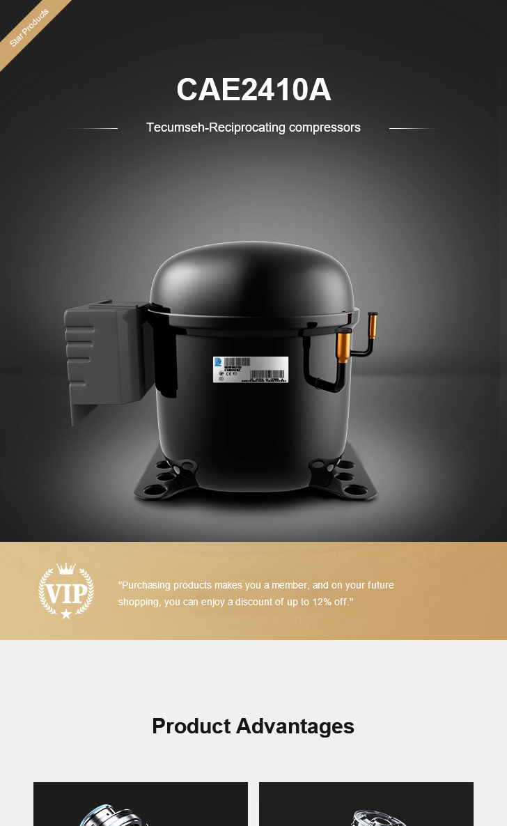 Tecumseh Compressor CAE2410A, technical parameters pdf, structure diagram