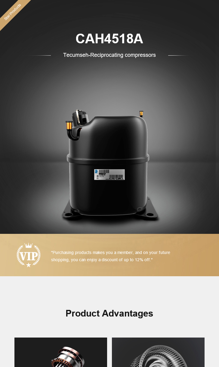 Tecumseh Compressor CAH4518A, technical parameters pdf, structure diagram