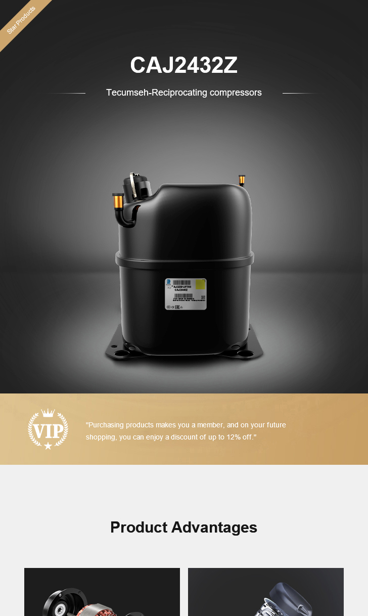 Tecumseh Compressor CAJ2432Z, technical parameters pdf, structure diagram